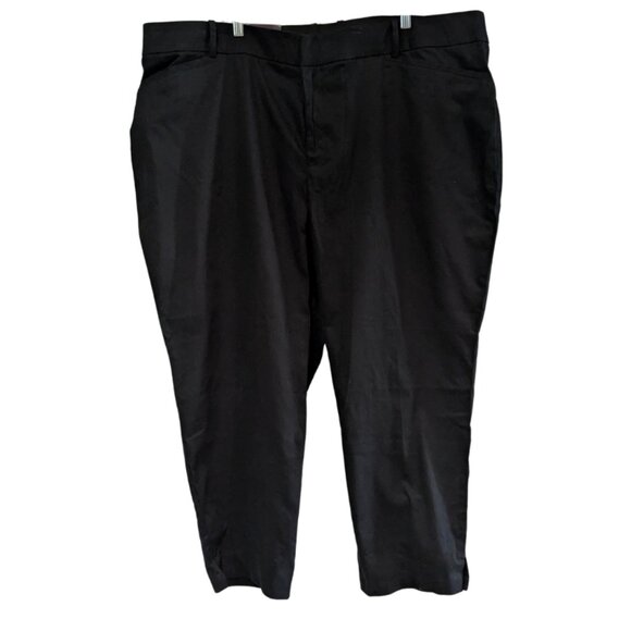 Ava & Viv Women's Stretch Ankle Pants, Plus Size 26, Black, High Rise, NWT - Picture 1 of 13